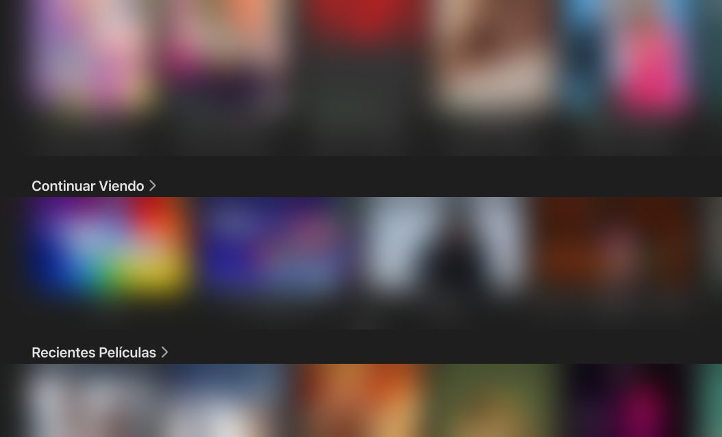 Filas Continuar Viendo y Recientes Películas en Emby