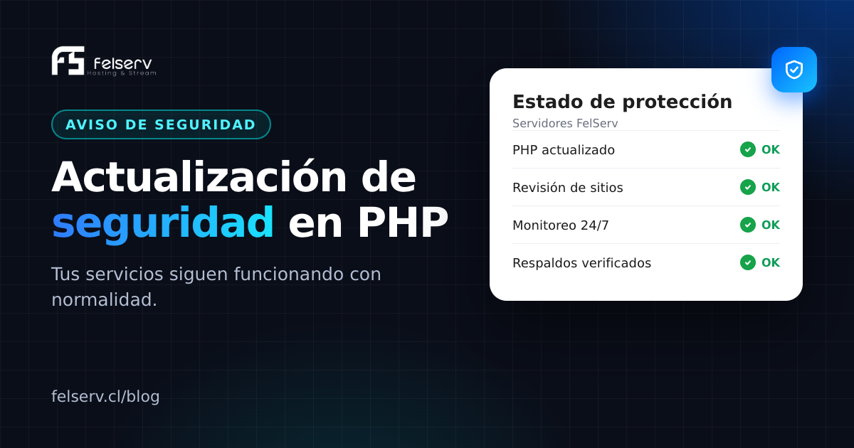 Actualización de seguridad en PHP: tus servicios siguen funcionando